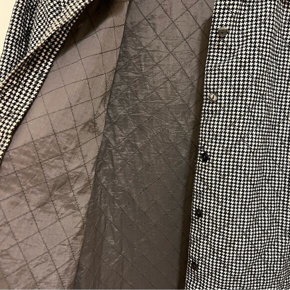 VTG Talbots quilted lined flannel Shacket Sz Small Petite houndstooth *tiny flaw - Picture 4 of 12